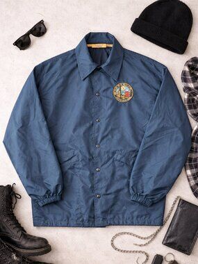 King Louie Vintage Medium Windbreaker Oil Chemical Atomic Plant Jacket Worker